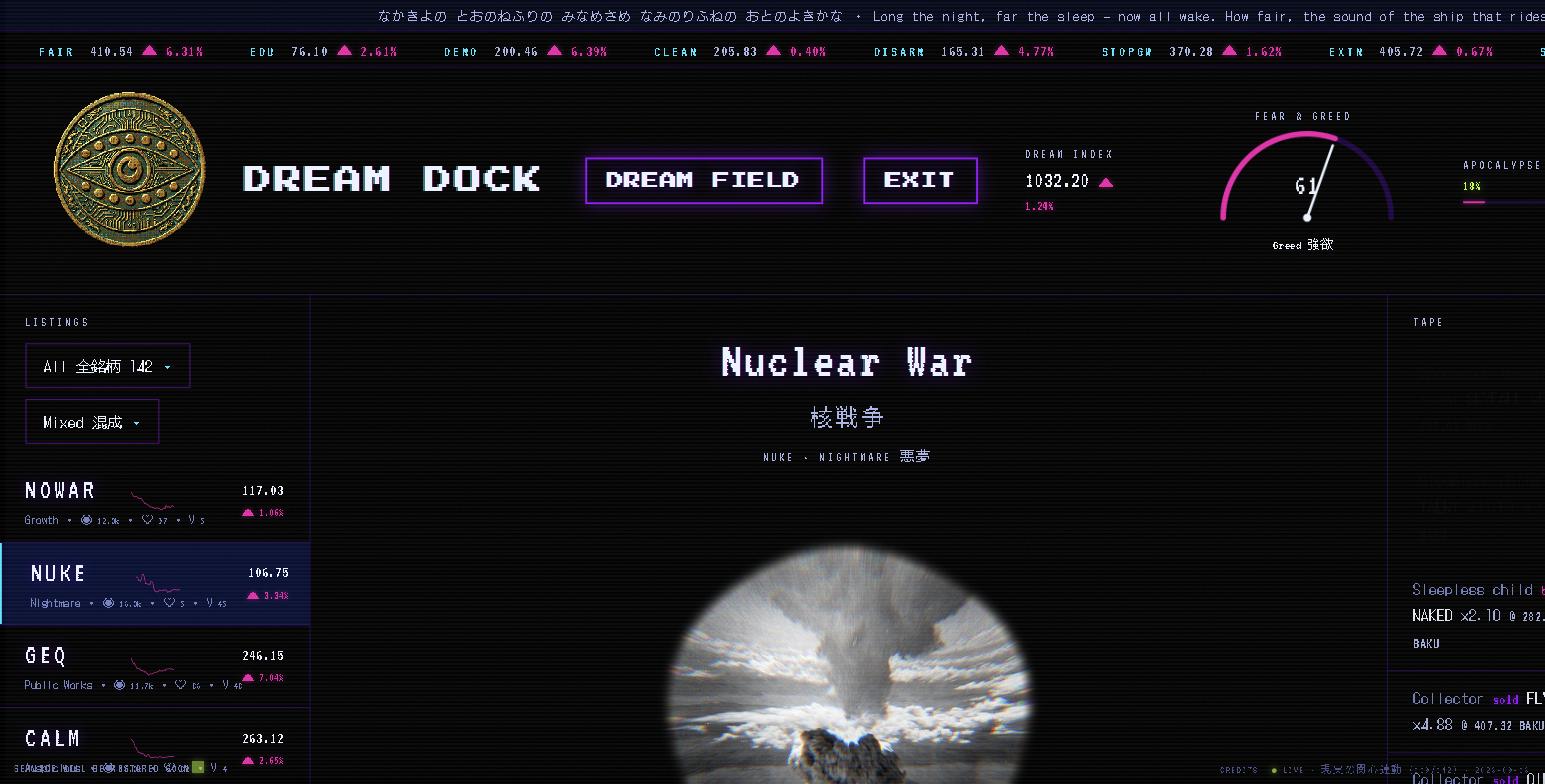 Dream Dock — market view